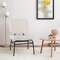 Upholstered Sherpa Accent Chair: Cozy Reading Chair with Soft Sponge Padding